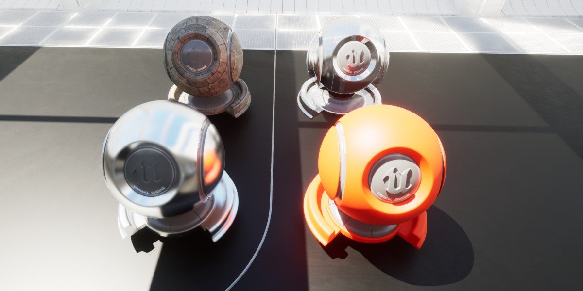 Same 3D object with different materials applied