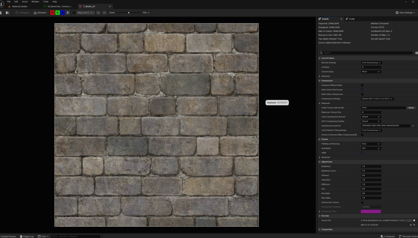Texture Editor interface